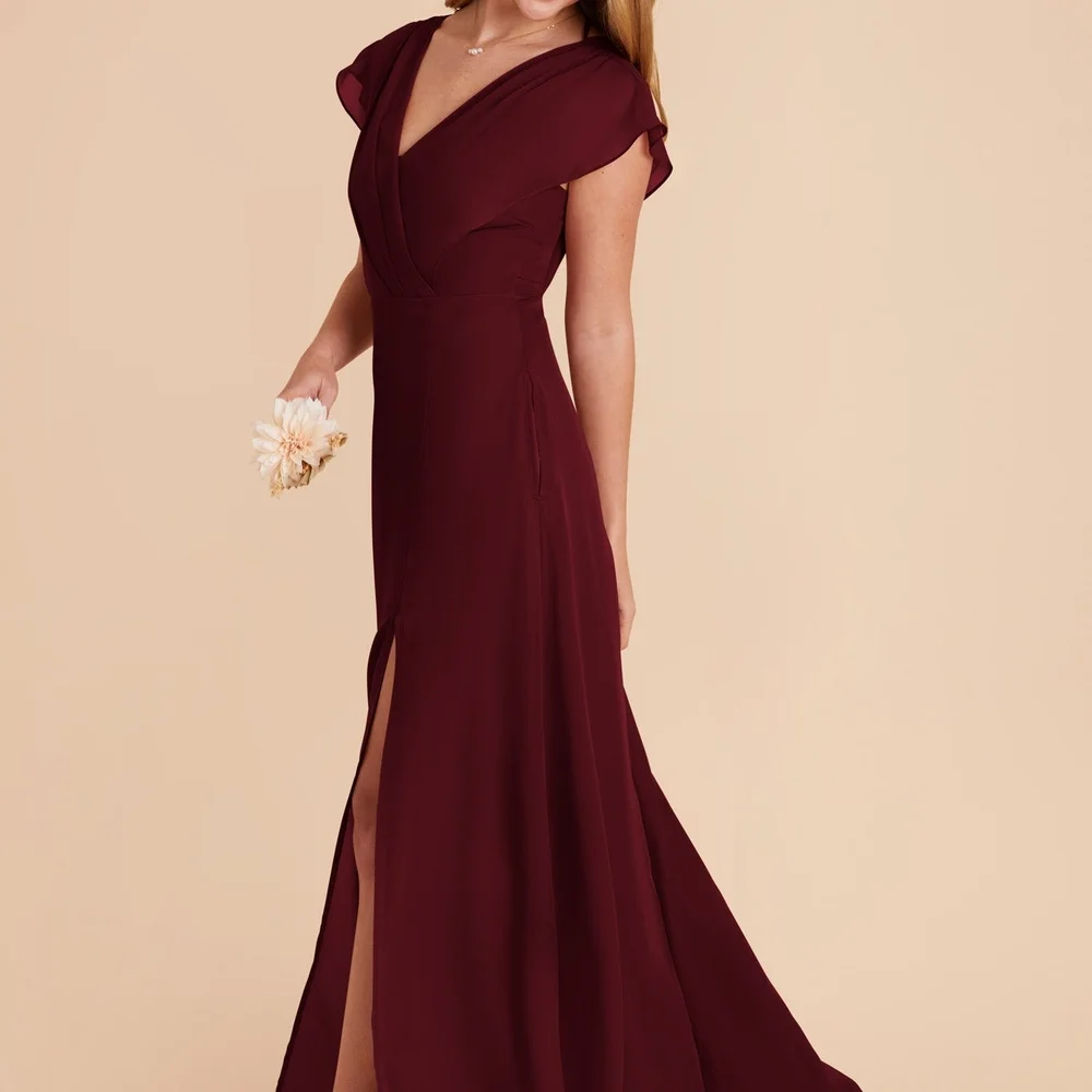 NWT Birdy Grey Violet Chiffon Cabernet Maxi Dress 2X - Picture 3 of 4